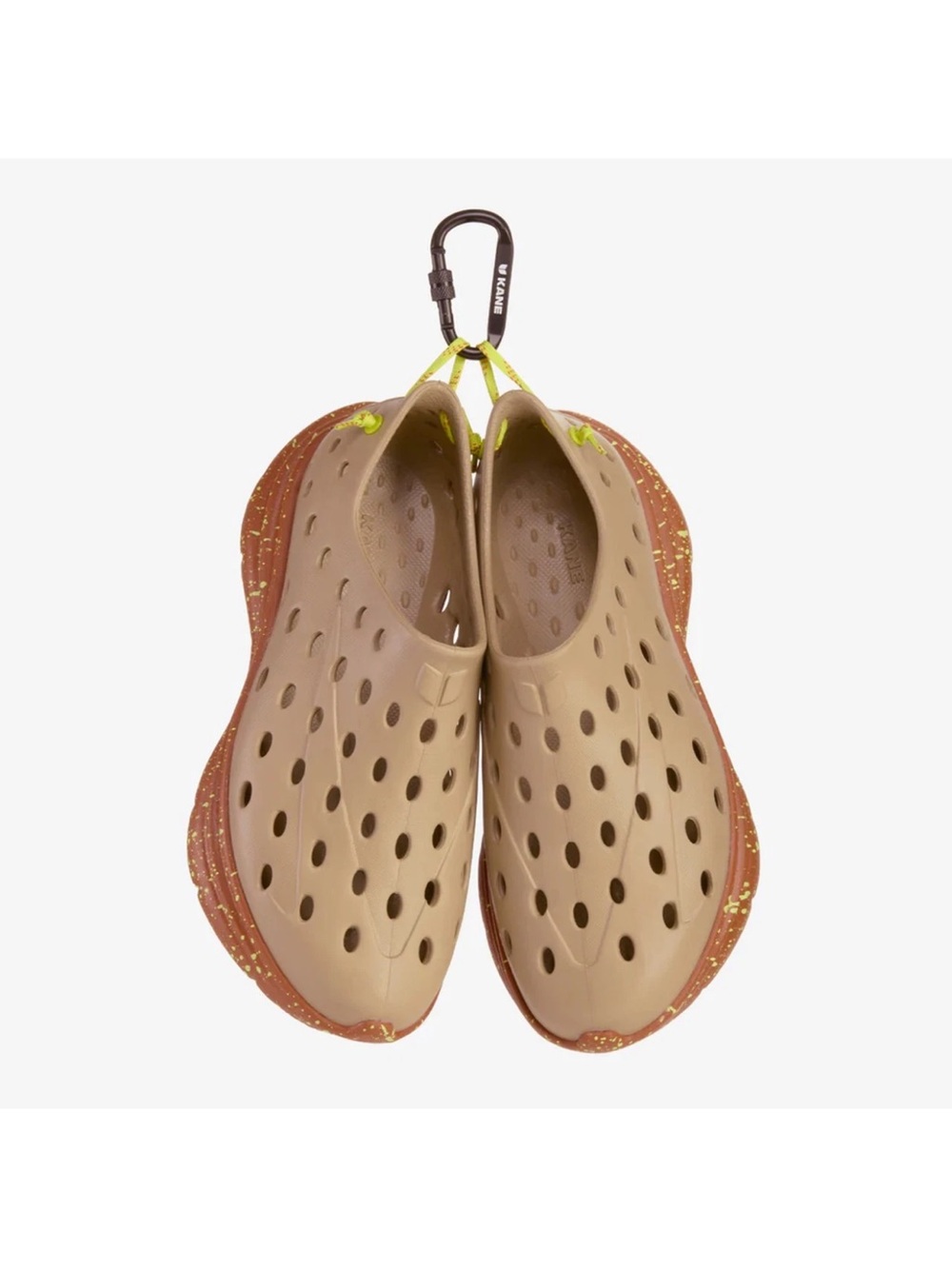 Casual Tan Slip-On Sandals with Speckled Brown Sole